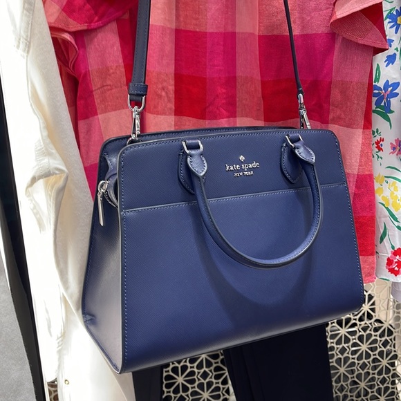 Kate Spade Madison Safiano Leather Medium Satchel Handbag 
Parisian Night 

NWT - Picture 10 of 16